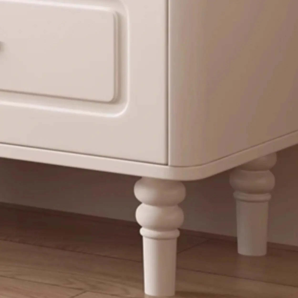 Modern Rectangular White TV Stand with Drawers