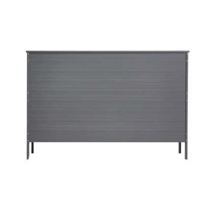 Modern Gray Wood Large Hallway Shoe Cabinet