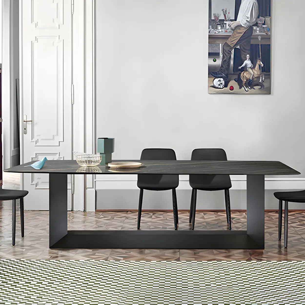 Rectangular Black Dining Table