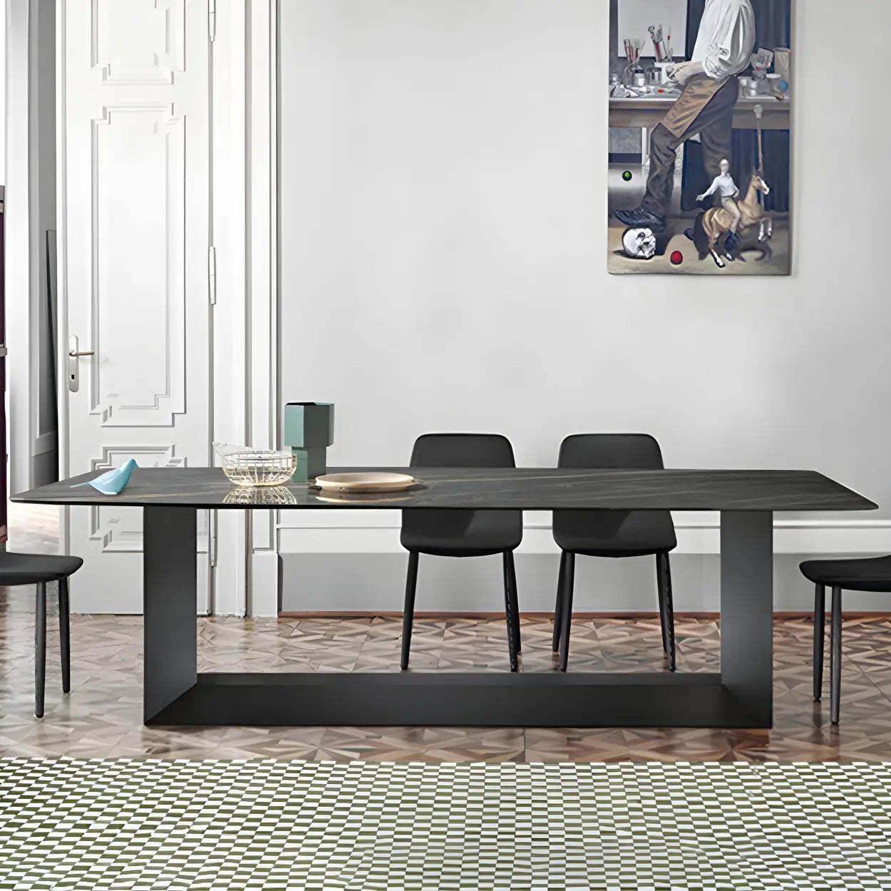 Rectangular Black Dining Table