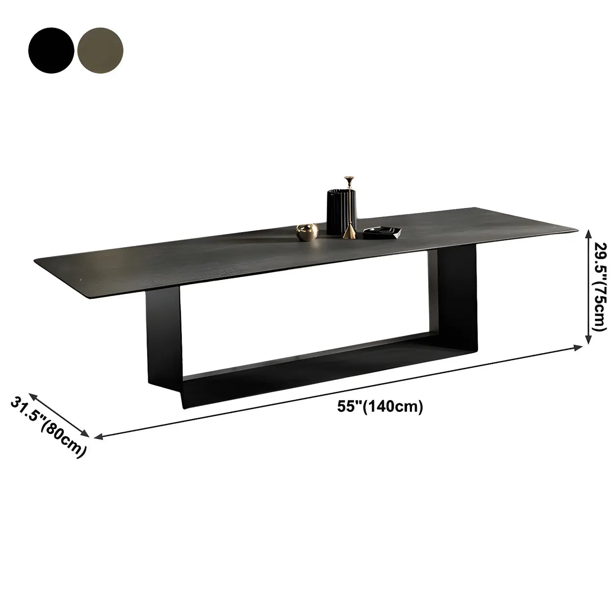 Rectangular Black Dining Table