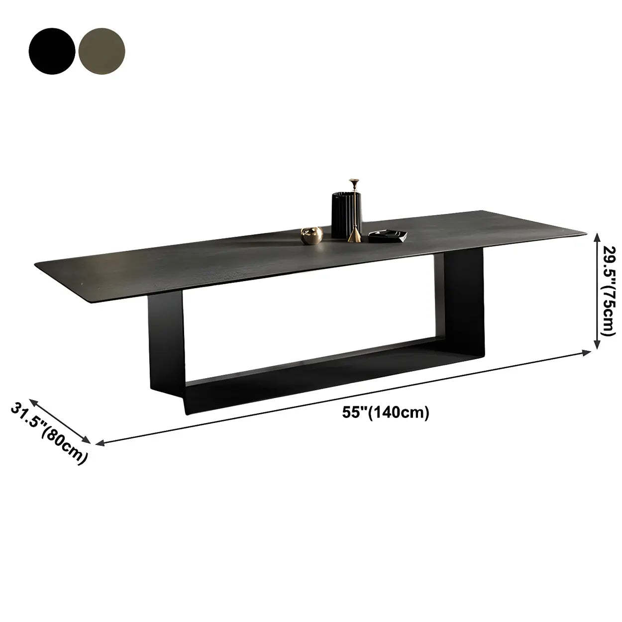 Rectangular Black Dining Table