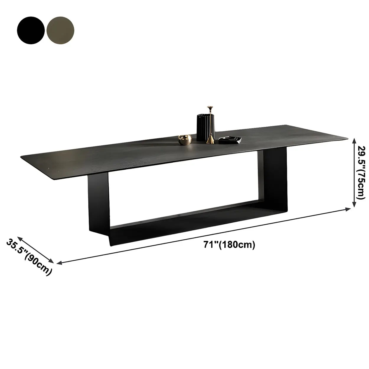 Rectangular Black Dining Table