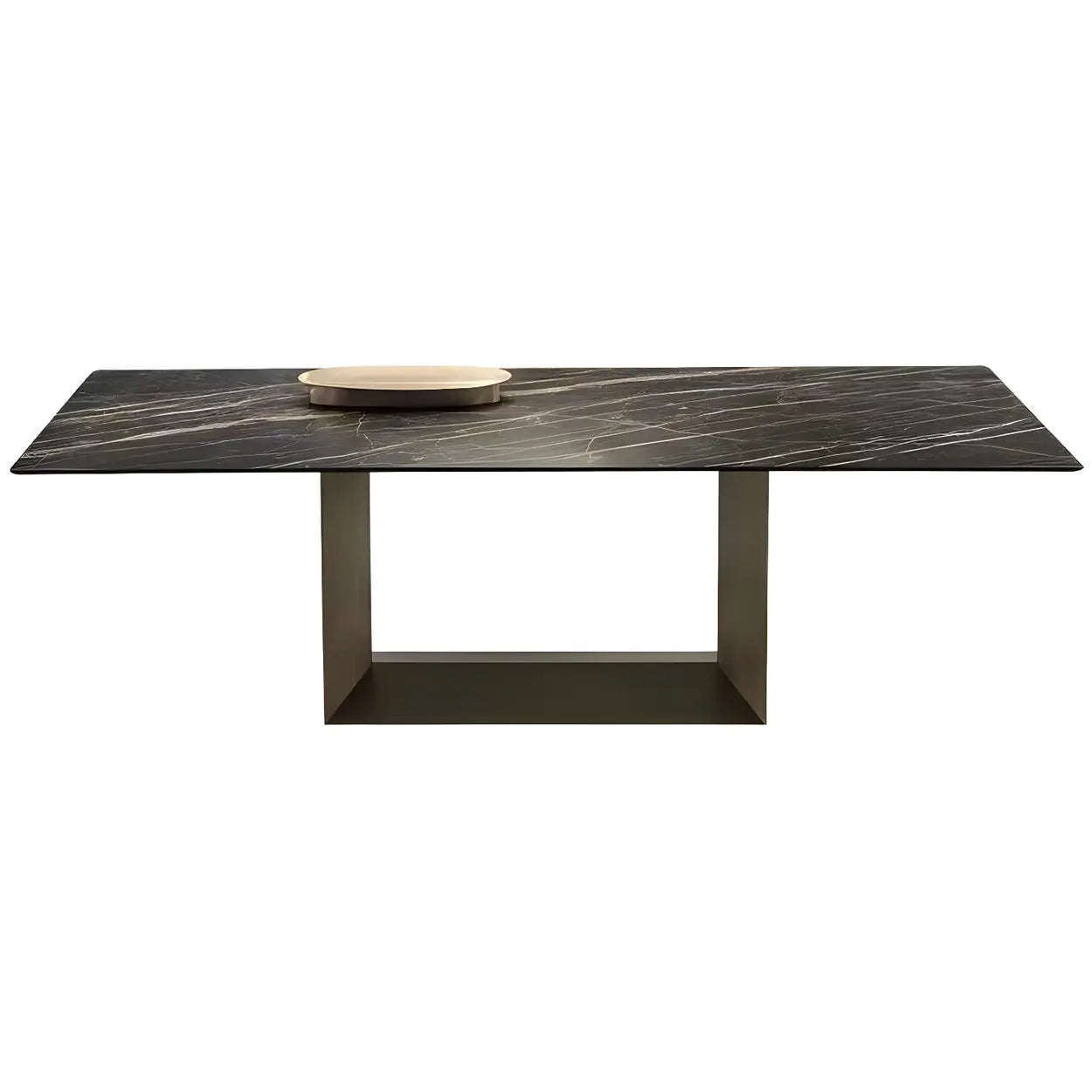 Rectangular Black Dining Table — Black / Table Only
