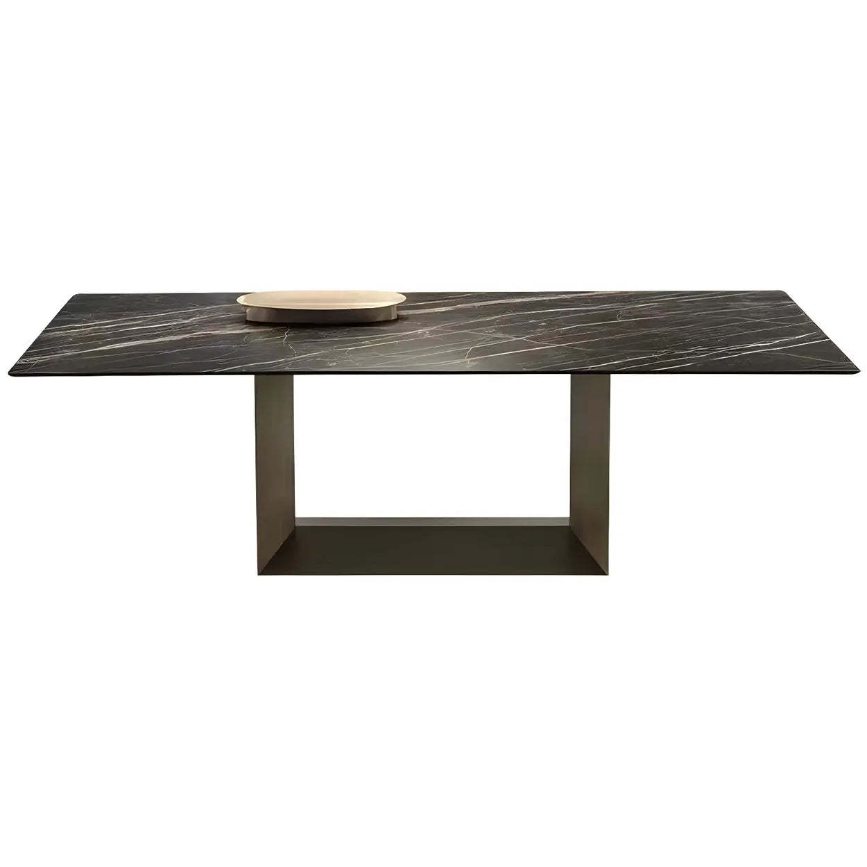 Rectangular Black Dining Table — Black / Table Only