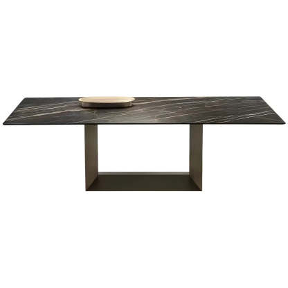 Rectangular Black Dining Table — Black / Table Only