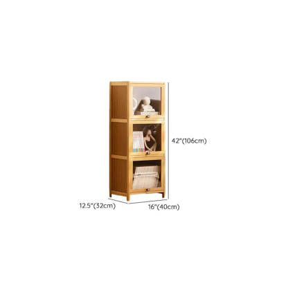 Modern Rectangular Closed-Back Bamboo Bookcase