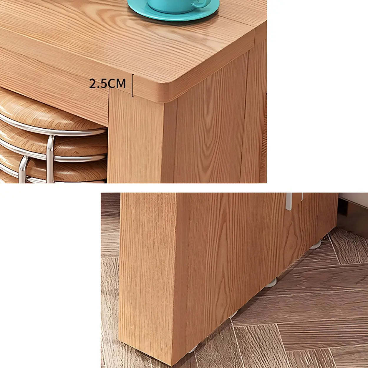 Modern Rectangular Marble Top Extendable Dining Table