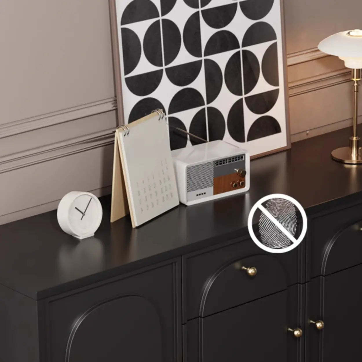 Modern Black Engineered Wood Large Hallway Shoe Cabinet