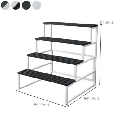 Modern Black Metal Rectangular Crate Plant Stand