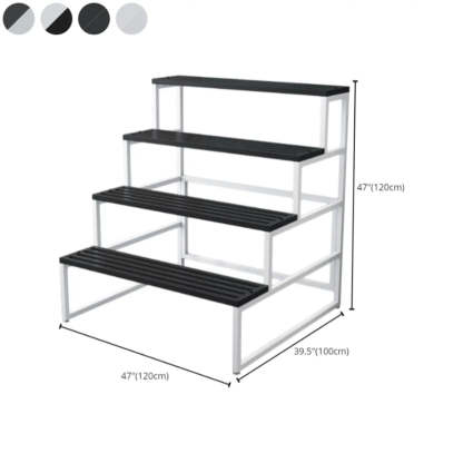 Modern Black Metal Rectangular Crate Plant Stand
