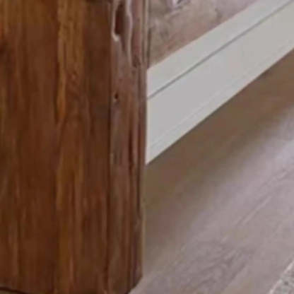 Modern Rectangular Pine Sled-Base Console Table