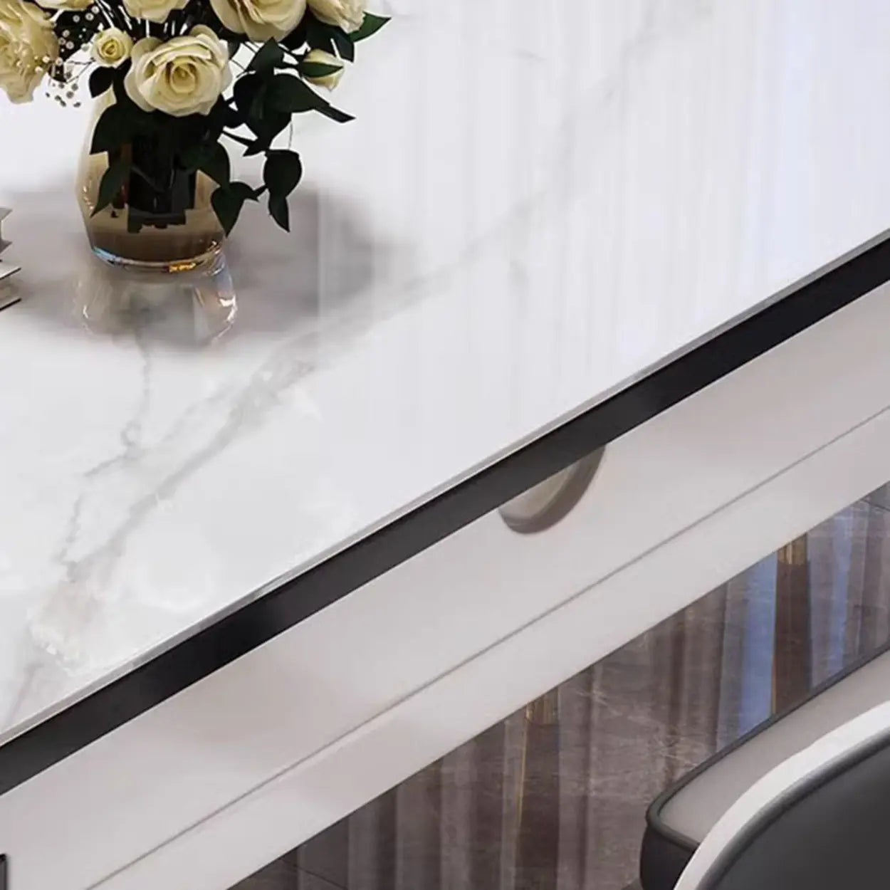 Modern Rectangular Stone Dining Table