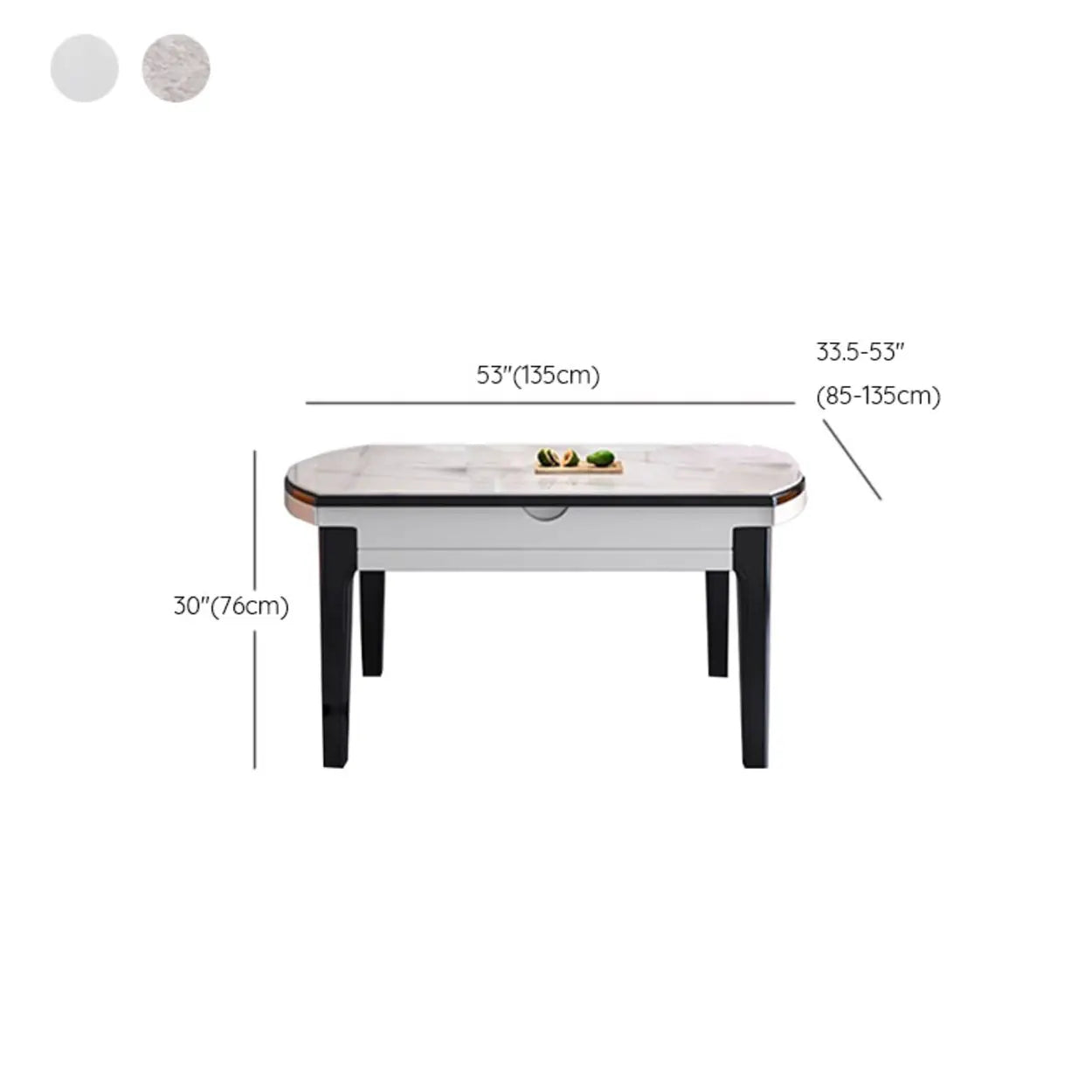 Modern Rectangular Stone Dining Table