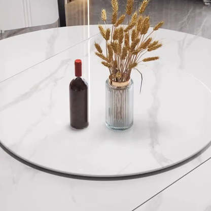 Modern Rectangular Stone Dining Table — Gray / Table Only