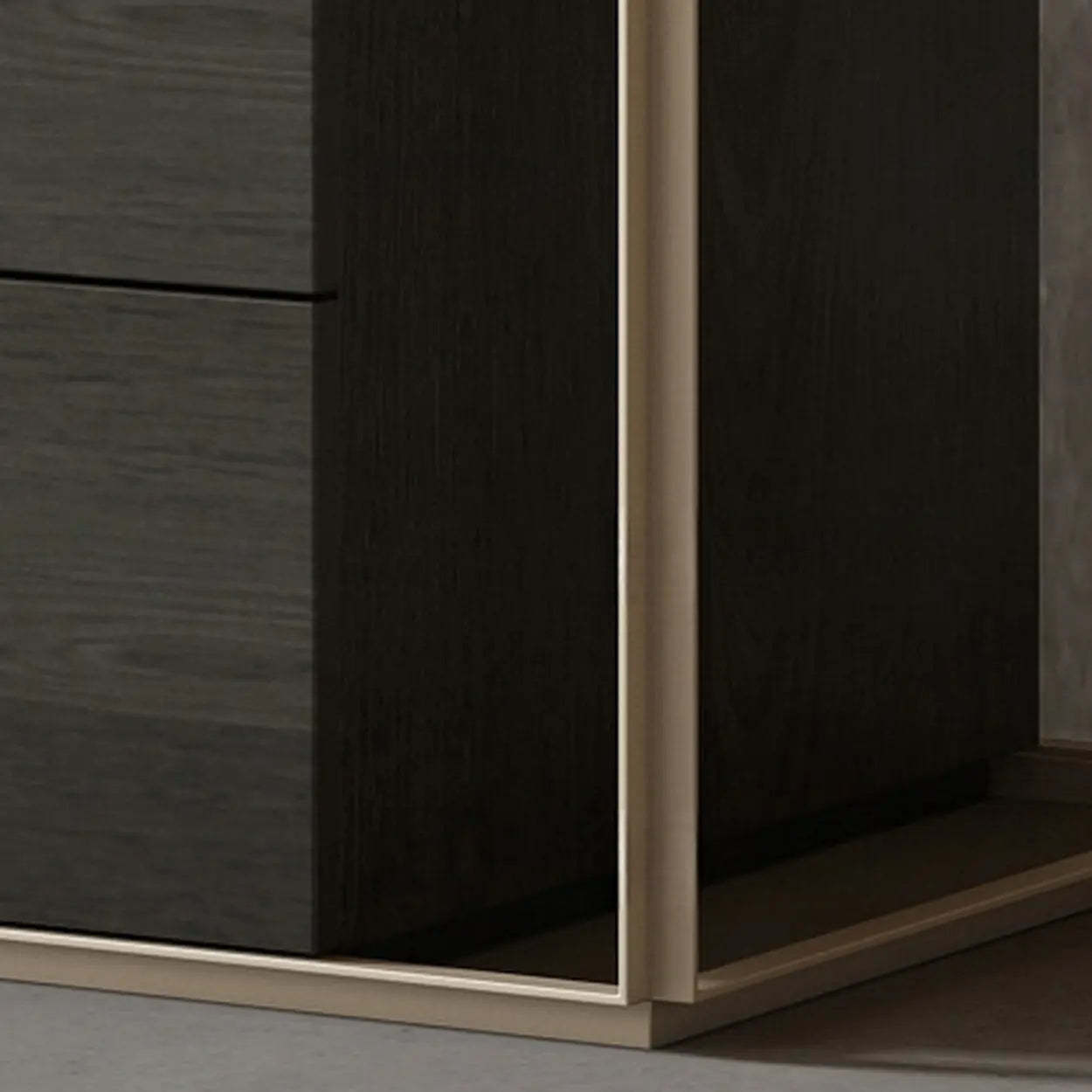 Modern Rectangular Wood Black Entry Console — Gray / 3