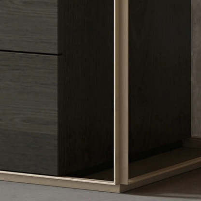 Modern Rectangular Wood Black Entry Console — Gray / 3