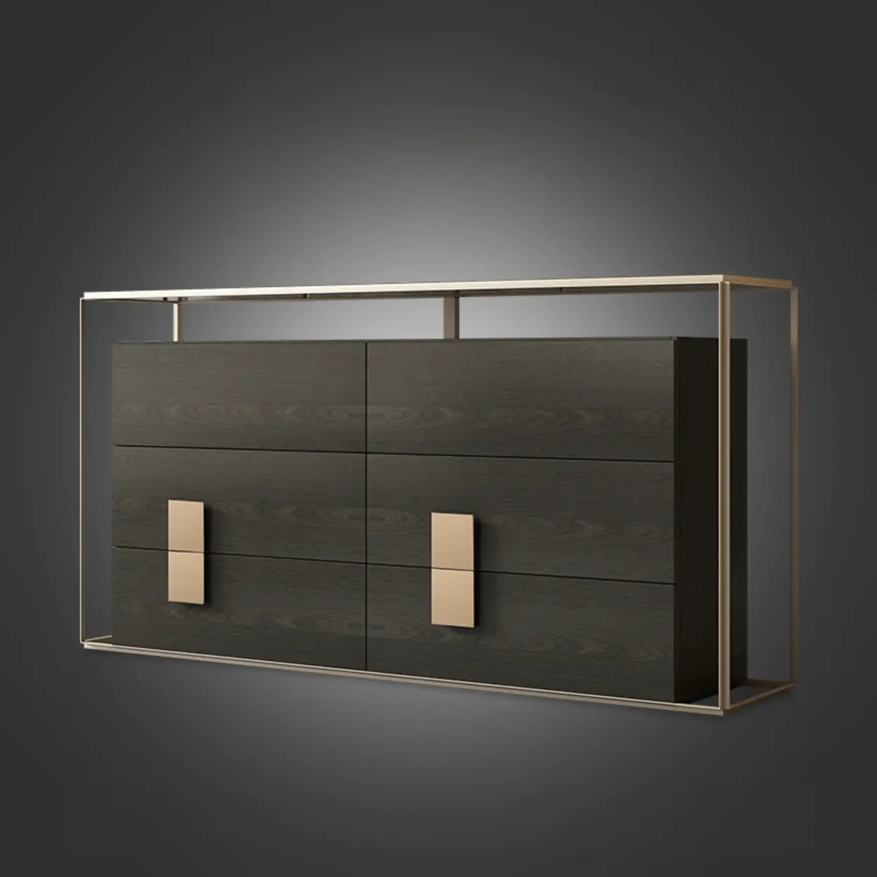 Modern Rectangular Wood Black Entry Console — White / 3