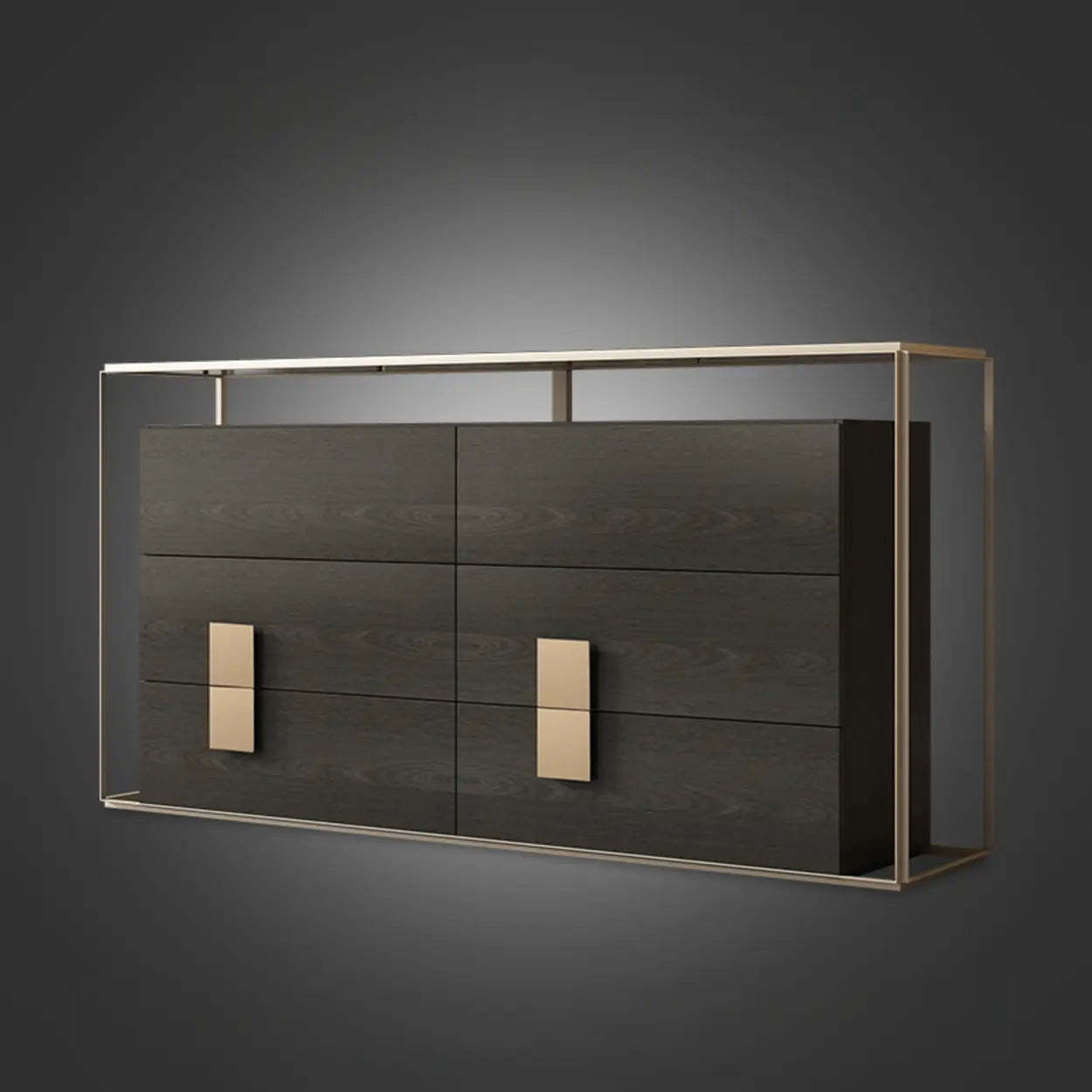 Modern Rectangular Wood Black Entry Console — White / 3