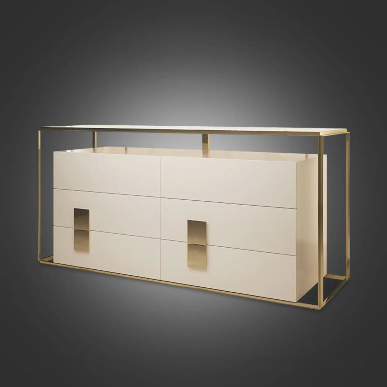 Modern Rectangular Wood Black Entry Console — Matte Black / 3