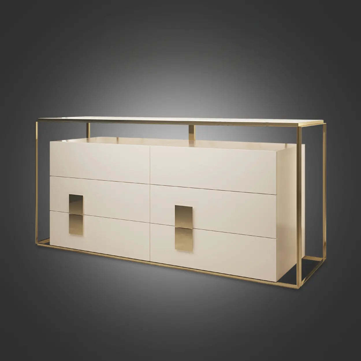 Modern Rectangular Wood Black Entry Console — Matte Black / 3