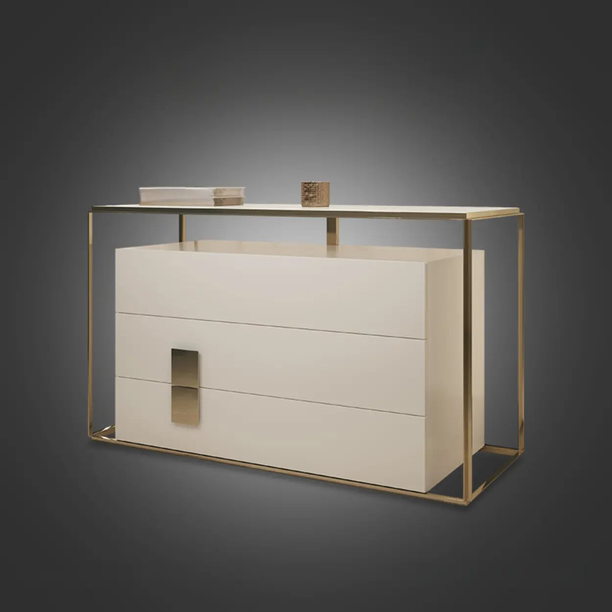 Modern Rectangular Wood Black Entry Console — Black / 3