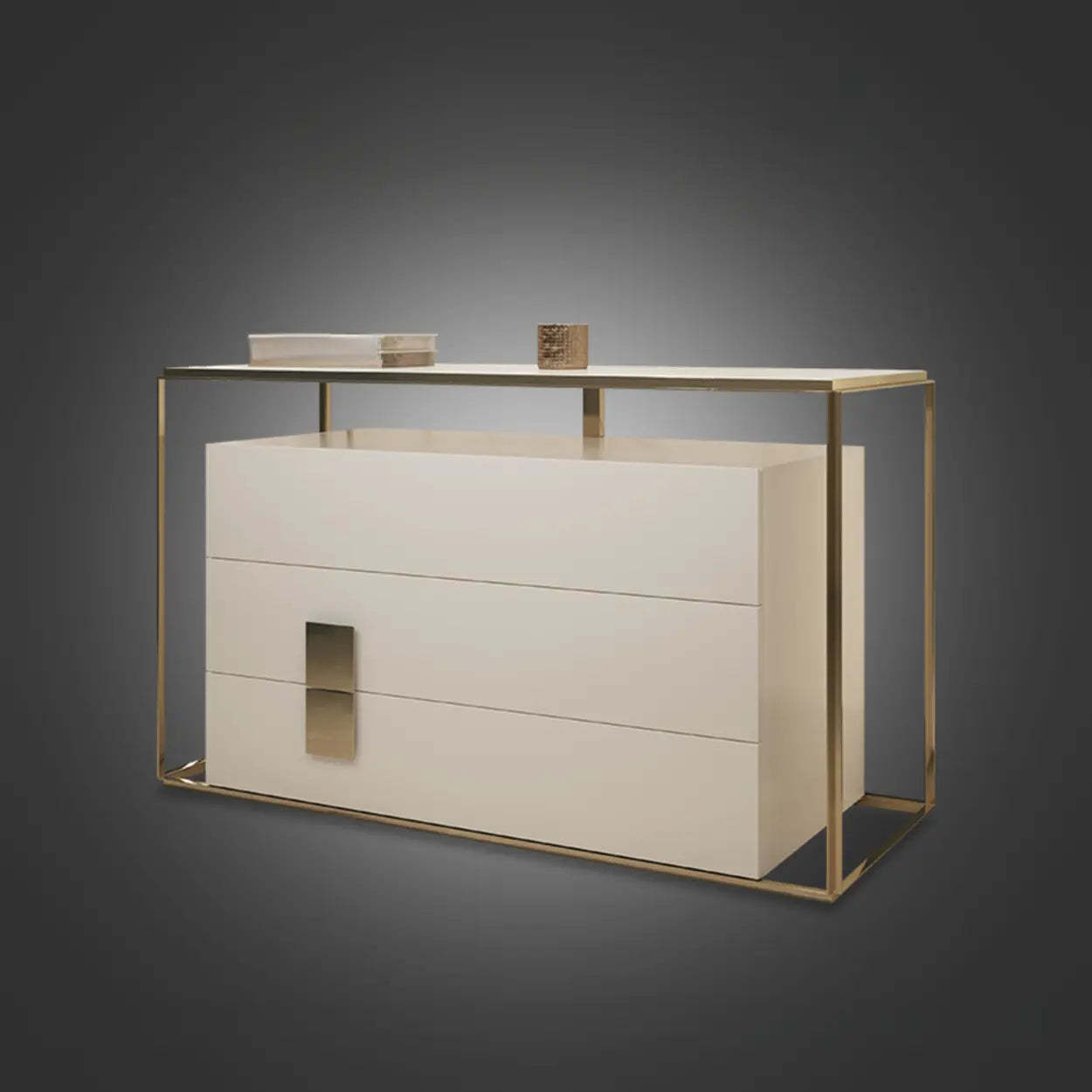 Modern Rectangular Wood Black Entry Console — Black / 3