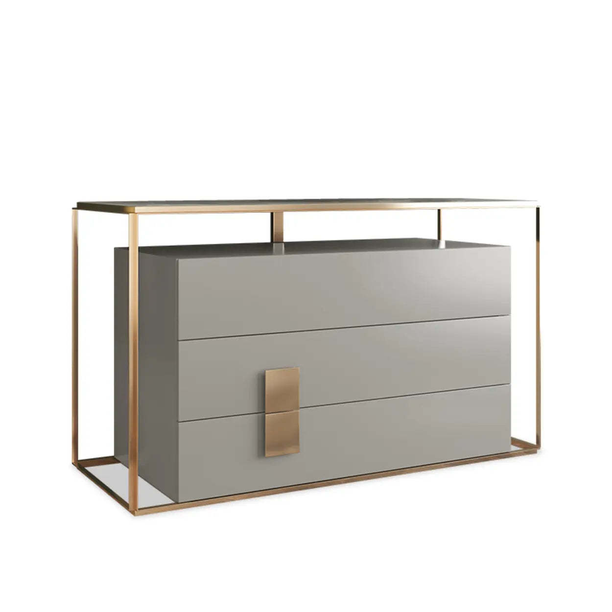 Modern Rectangular Wood Black Entry Console — White / 3