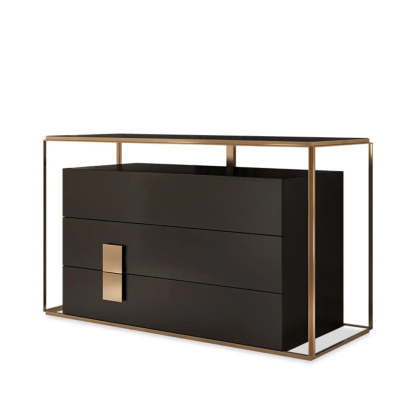 Modern Rectangular Wood Black Entry Console — White / 3