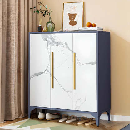 Modern White Wood Large Entryway Shoe Cabinet — White / Code Type