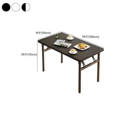 Rectangular Wood Folding Dining Table — White / Table Only