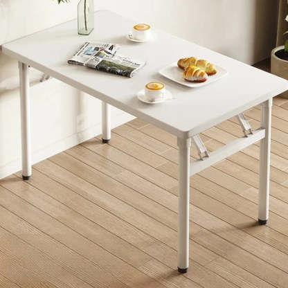 Rectangular Wood Folding Dining Table — Black / Table Only