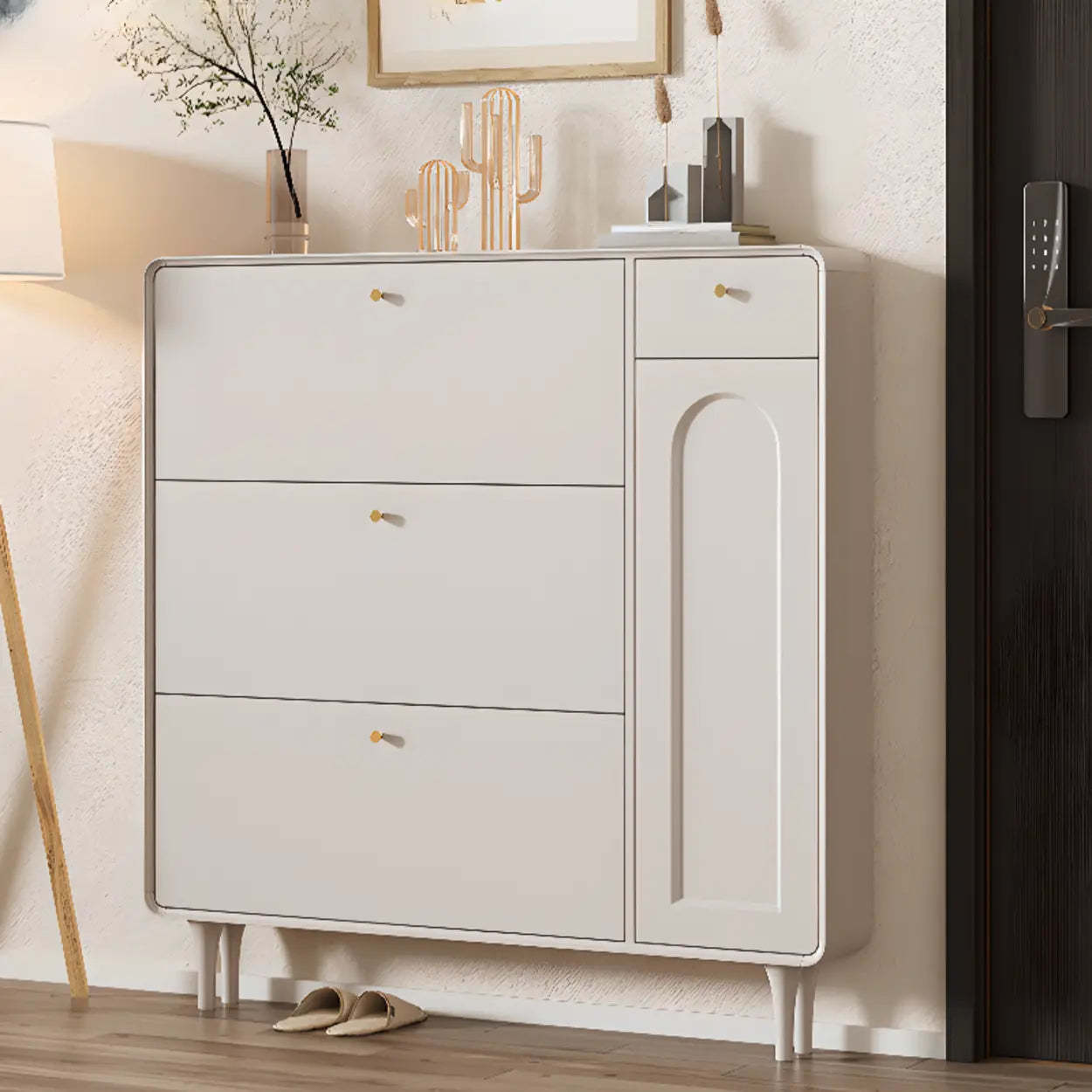 Modern shoe storage shoe storage in wood — 31.5" L x 9.4" W / With Cabinet