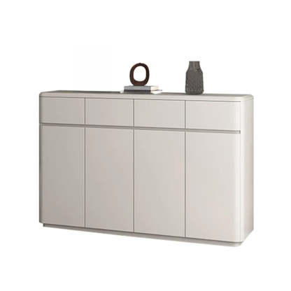 Modern Rectangular Gray Wood Hallway Large Shoe Cabinet