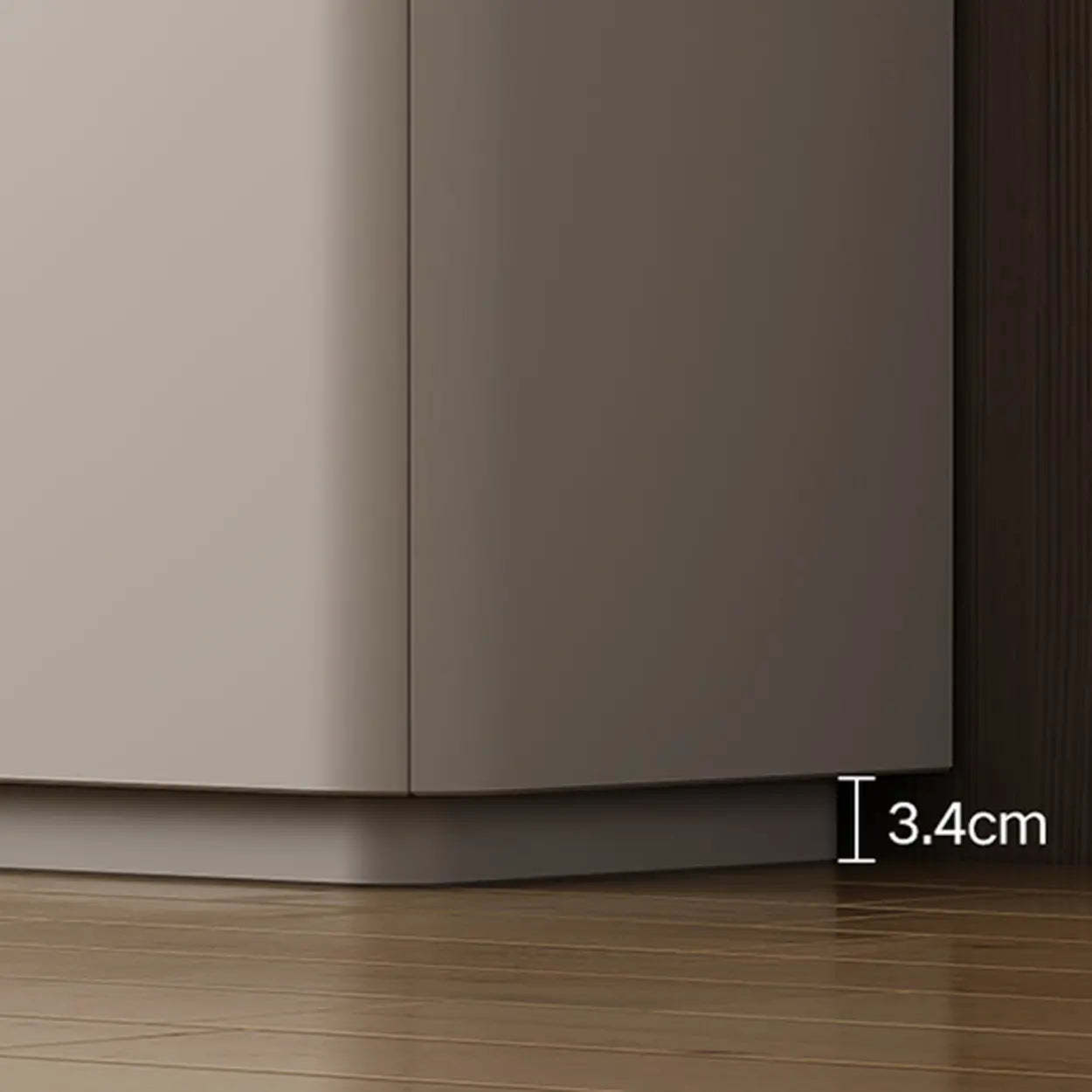 Modern Rectangular Gray Wood Hallway Large Shoe Cabinet