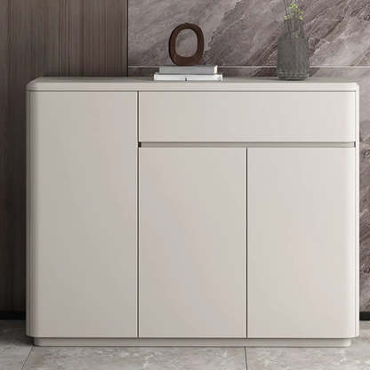Modern Rectangular Gray Wood Hallway Large Shoe Cabinet