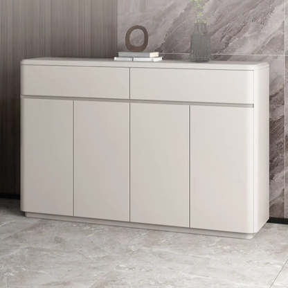 Modern Rectangular Gray Wood Hallway Large Shoe Cabinet