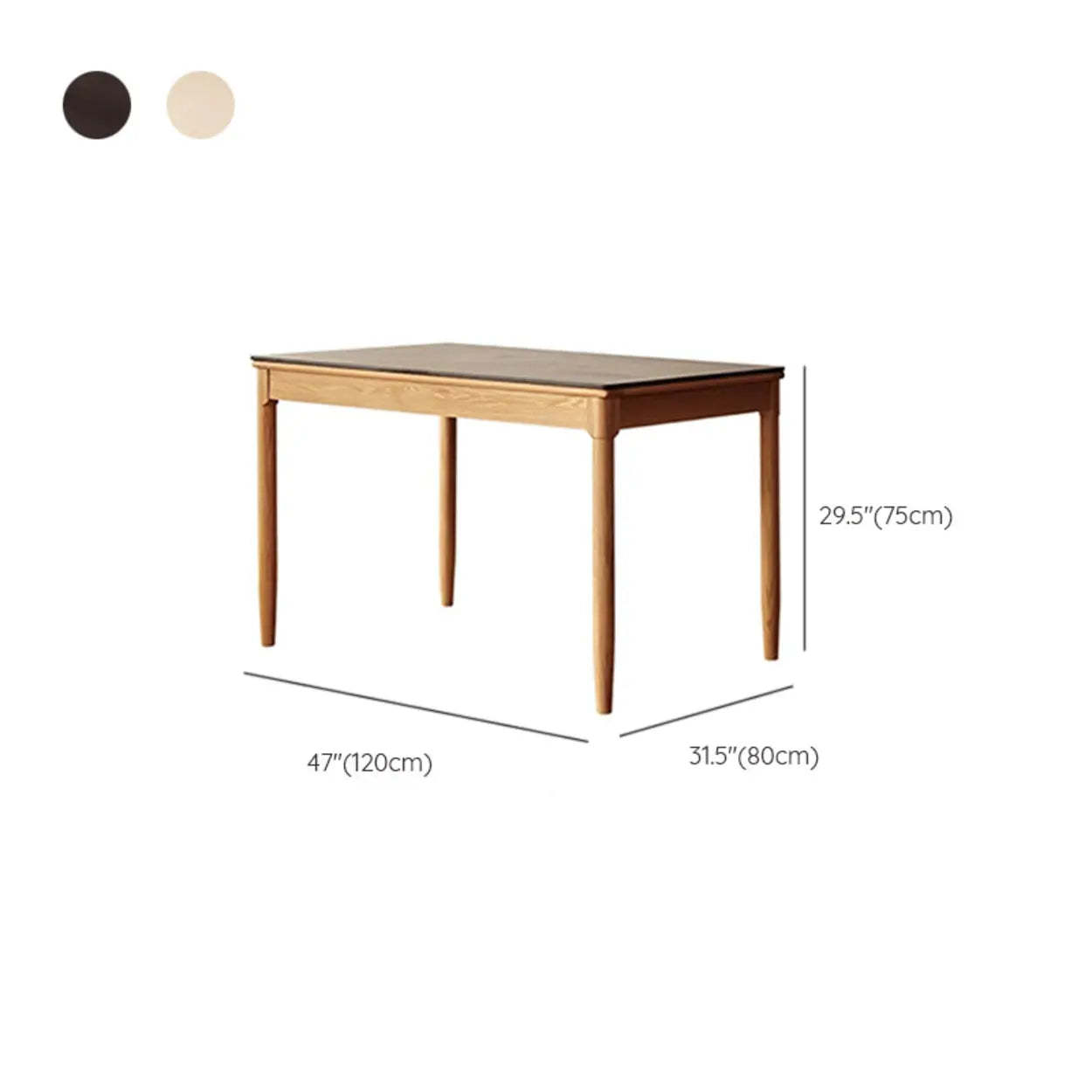 Modern White Wood Kitchen Extendable Dining Table