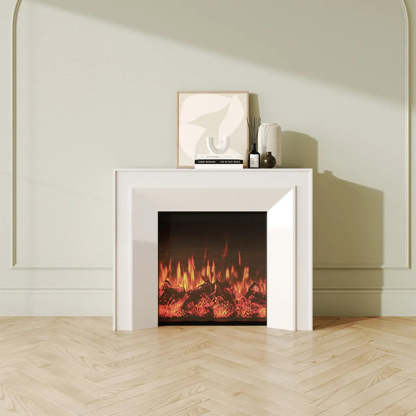 Modern Rectangular Black Wood LED TV Stand — Black