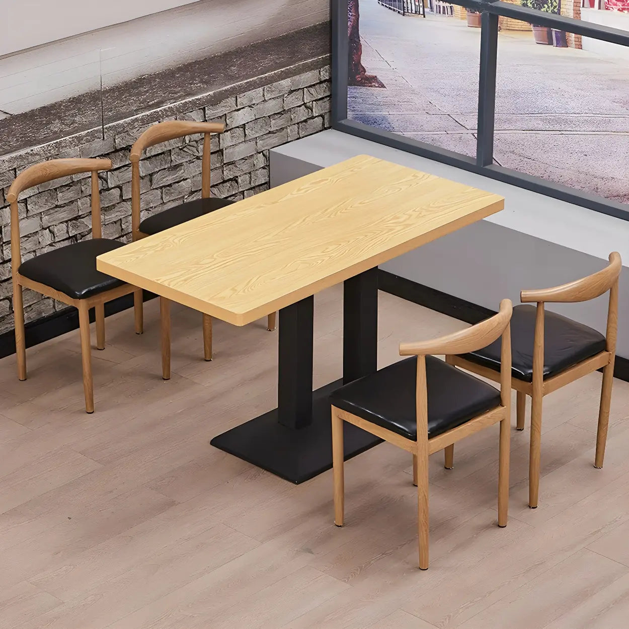 Rectangular wood metal dining tables for dining room