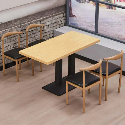Rectangular wood metal dining tables for dining room