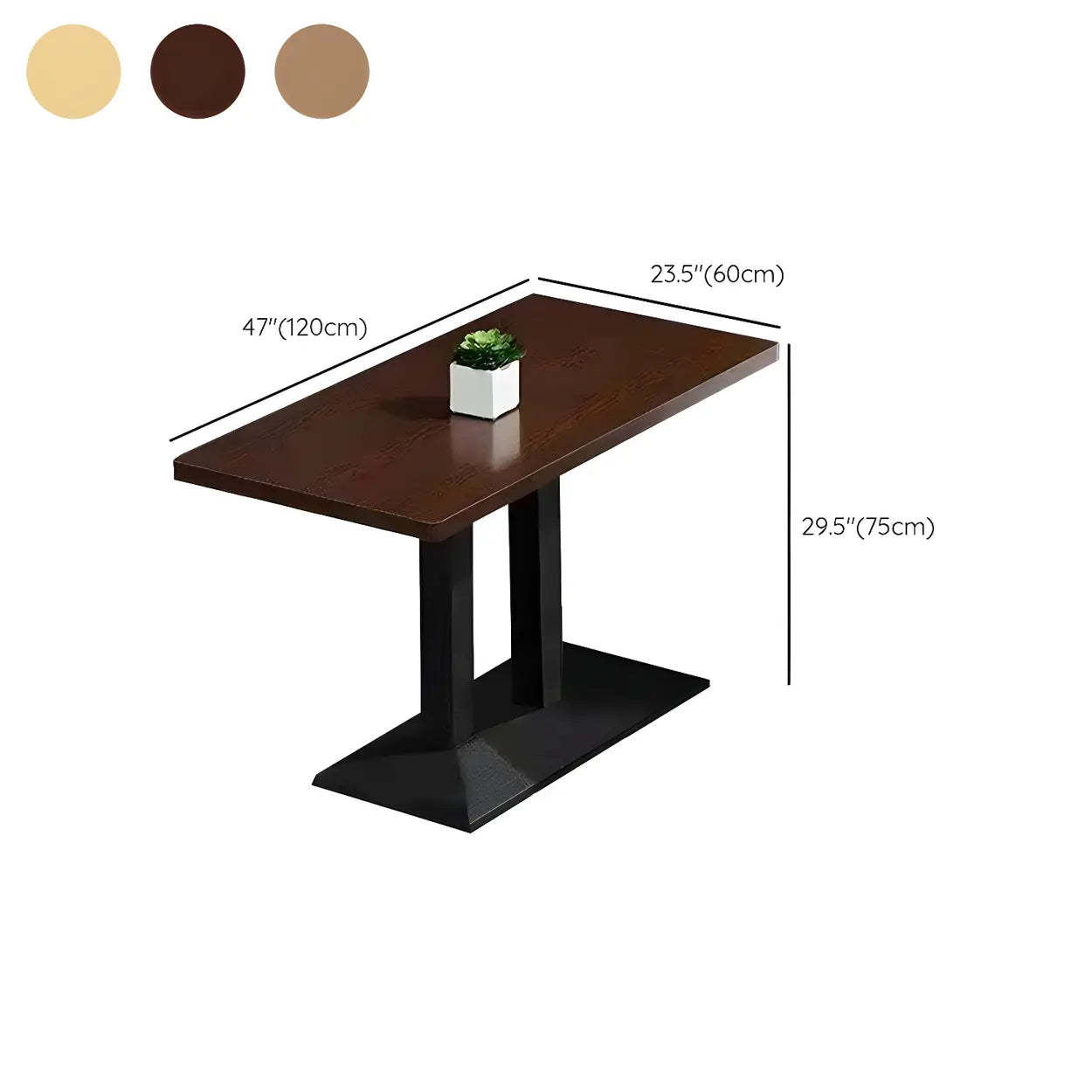 Modern Rectangular Wood Dining Table
