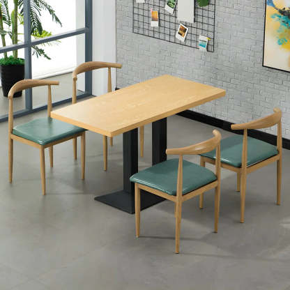 Modern Rectangular Wood Dining Table — Natural Finish / Table Only
