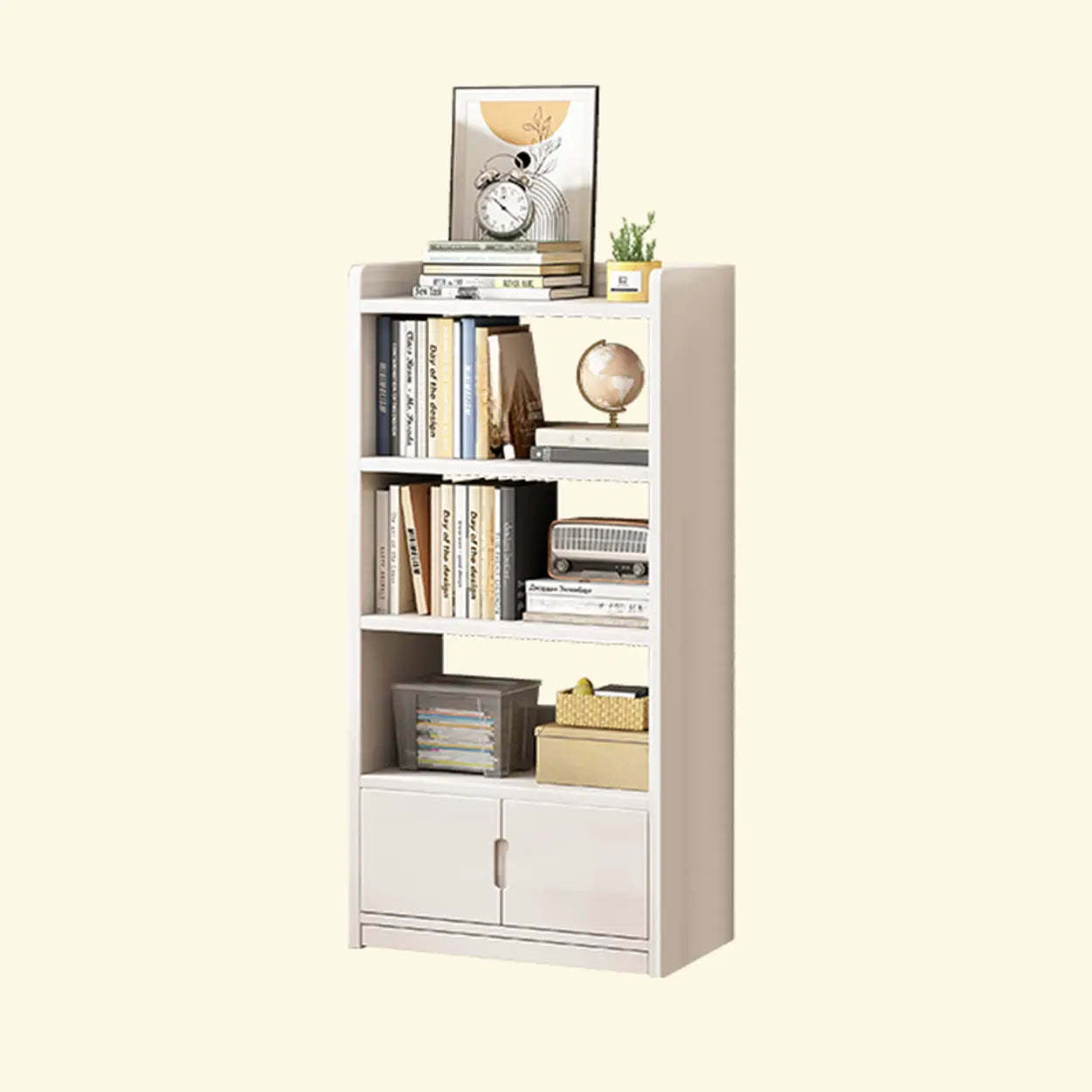 Modern Rectangular Wood Brown Bookcase — Natural