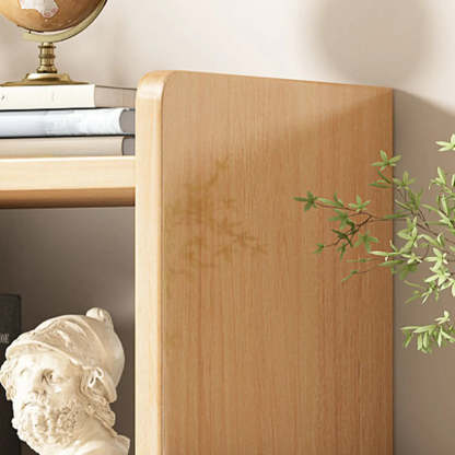 Modern Rectangular Wood Brown Bookcase — Natural