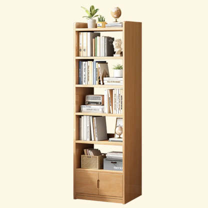 Modern Rectangular Wood Brown Bookcase