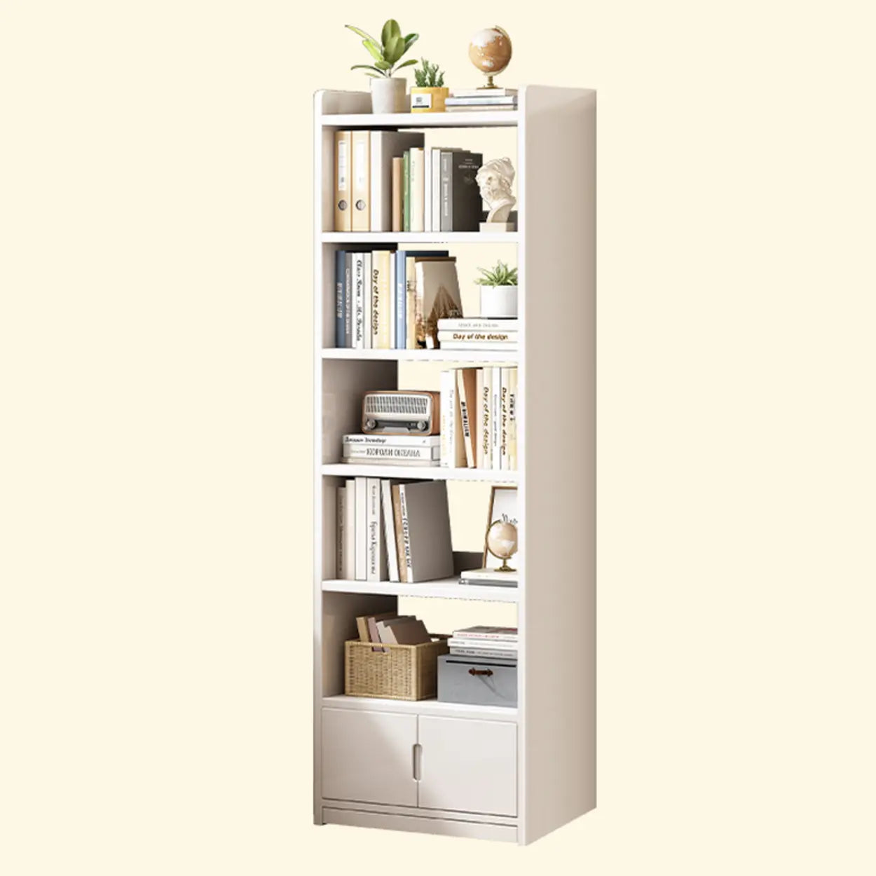 Modern Rectangular Wood Brown Bookcase