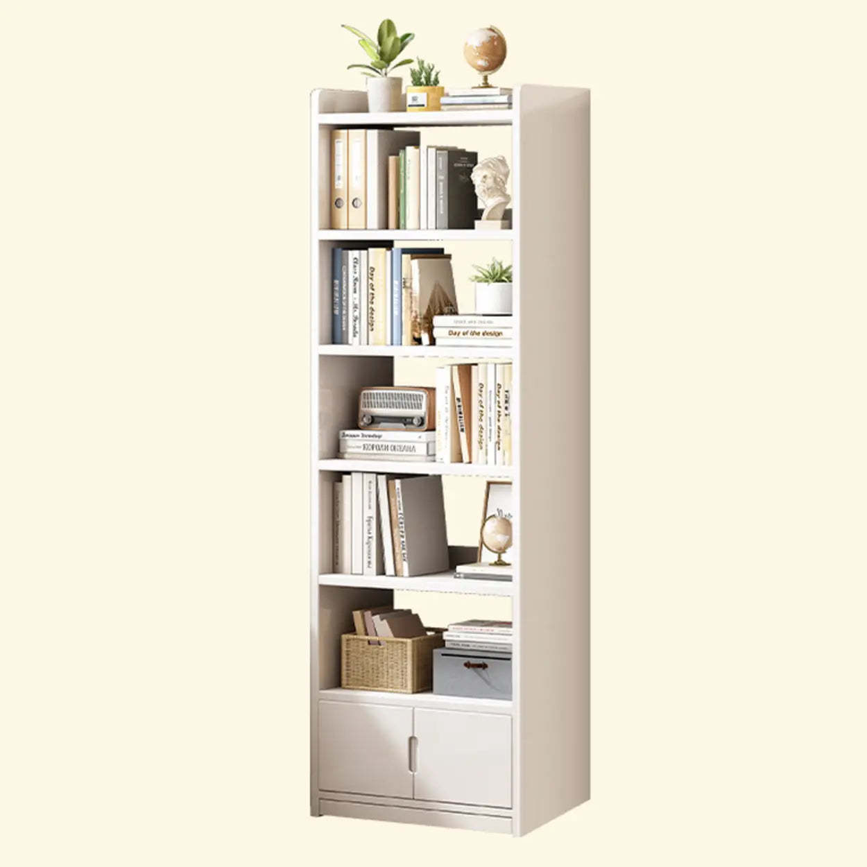Modern Rectangular Wood Brown Bookcase