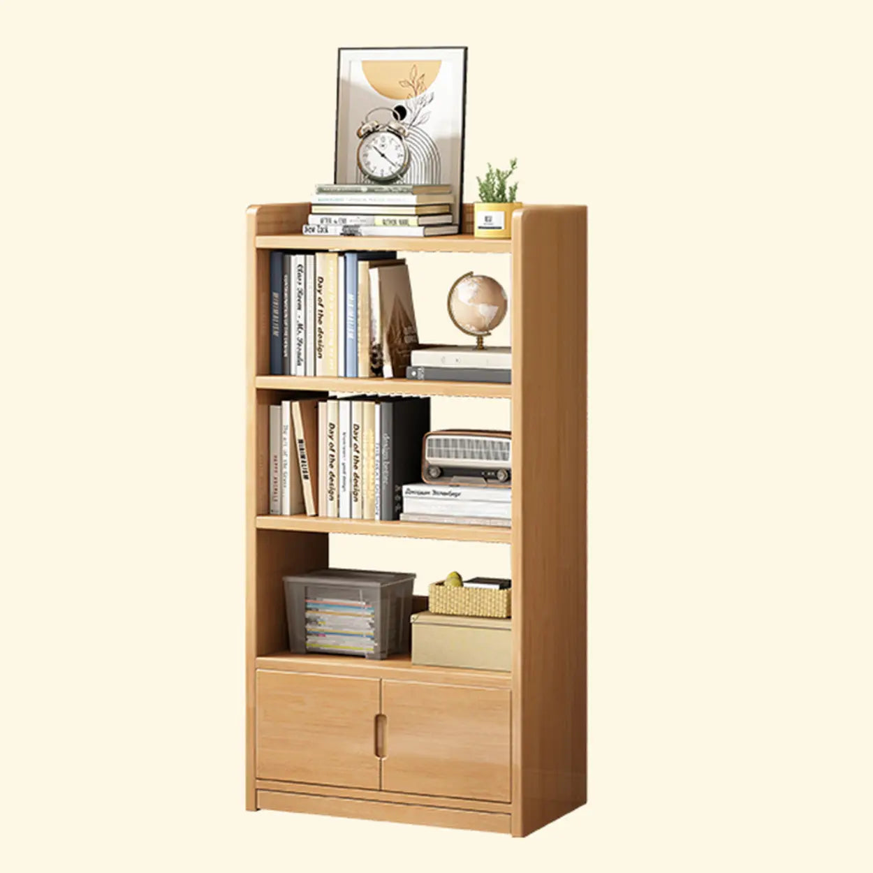 Modern Rectangular Wood Brown Bookcase