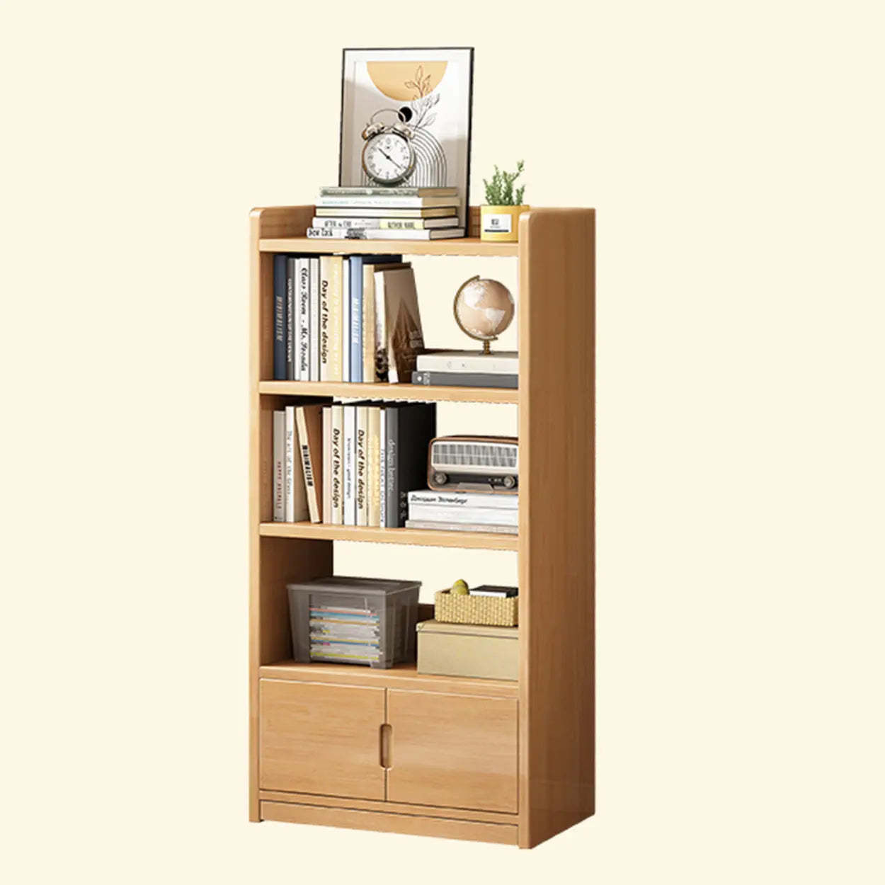 Modern Rectangular Wood Brown Bookcase